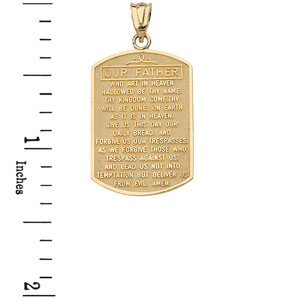 Notre Père Prière Pater Noster Religieux Christianisme En Relief Étanche Pvd En Acier Inoxydable Bijoux De Mode Pendentif Colliers - Product Image 3