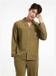 Pigiama da Uomo in Cotone Misto, Maniche Lunghe e Pantaloni, Comodo Set per Casa, Taglie Grandi, Prodotto in Cina - Product Image 4