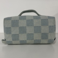 Trousse de Toilette Femme en Toile Imperméable Personnalisable avec Logo, Fermeture Éclair, Poignée Souple, Idéale Voyage, Compatible Sac de Voyage