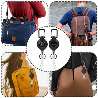 Vente directe usine – Accessoire de camping et d'escalade : Bobine télescopique tactique portable avec boucle, porte-clés ABS à joint torique et ruban PVC