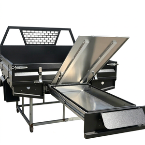 Lightweight Aluminum Ute Tray with Heavy Duty Chassis & <b>Lockable</b> Toolboxes - Product Image 1
