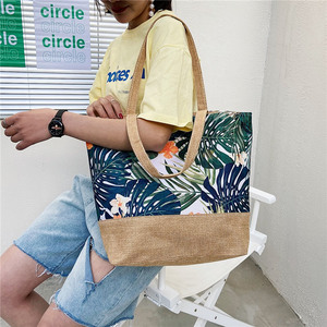 Bolsa <span class=keywords><strong>de</strong></span> Mano <span class=keywords><strong>de</strong></span> Lona <span class=keywords><strong>con</strong></span> Estampado <span class=keywords><strong>de</strong></span> Plantas Tropicales <span class=keywords><strong>de</strong></span> Verano, Cierre <span class=keywords><strong>de</strong></span> <span class=keywords><strong>Cremallera</strong></span>, Forro <span class=keywords><strong>de</strong></span> Poliéster, para la <span class=keywords><strong>Playa</strong></span> o Compras - Product Image 5
