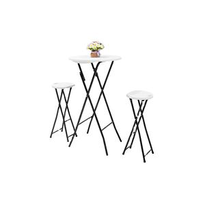 Ensemble <span class=keywords><strong>de</strong></span> tables et chaises <span class=keywords><strong>de</strong></span> <span class=keywords><strong>bar</strong></span> montantes en plastique, pour cocktail commercial et extérieur, bon marché, 2 pièces - Product Image 1
