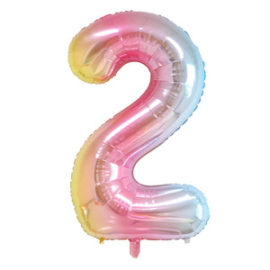40 pouces Gonflables Papier D'aluminium Ballons Nombre 0 - 9 De Mariage Cadeau D'anniversaire Partie Déco Gradient Couleur Partie Bar Afficher Balon - Product Image 3