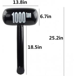 MAKE WAVES ELI-B024 Globo Inflable con Forma de Martillo, Juguete de Halloween, Material de PVC, Negro, Flexible y Duradero, 25.2x13.8 Pulgadas - Product Image 2