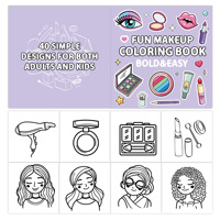 Libro de colorear para niños de 40 páginas personalizado para niñas, libros divertidos para colorear de maquillaje, libro de dibujo de pintura a Color para niños