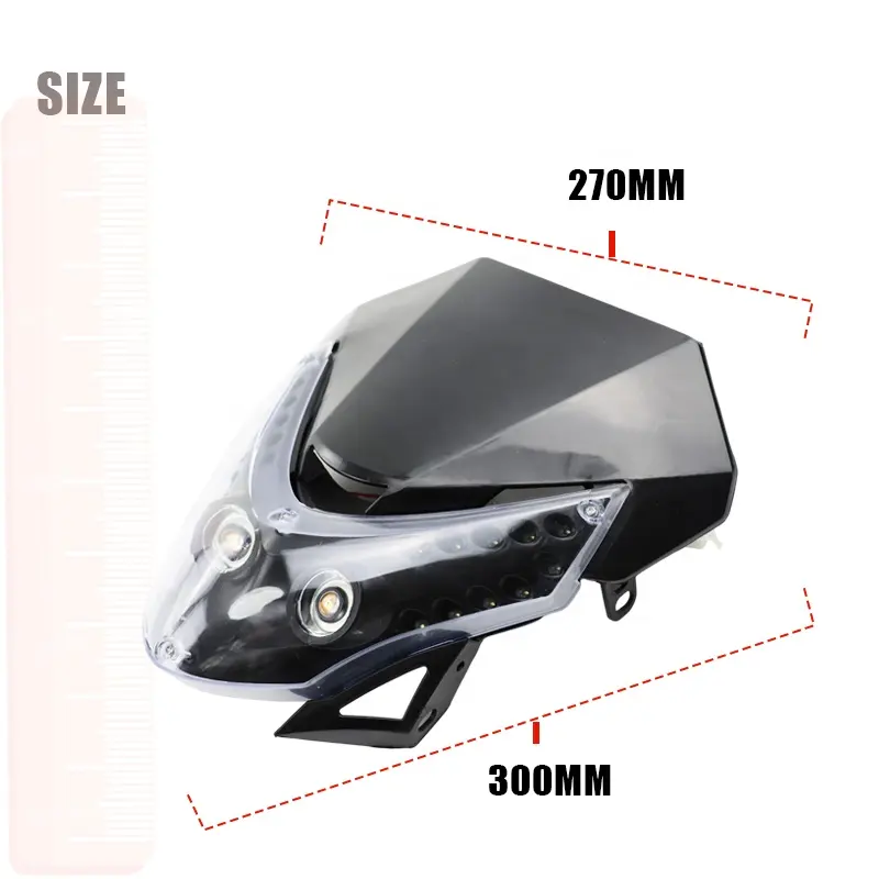 Pit Dirt Bike LED Front Headlamp For Off Road Motorcycle, Mask Headlight Headlamps Led For Universal Motor cross.
