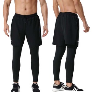 Pantalones Deportivos Ligeros para Hombre, Dos en Uno, de Secado Rápido, Cintura Elástica, Ajuste Ceñido, para Maratón, Fitness, Verano - Product Image 2