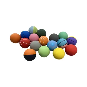 Benutzer definierte bunte 6cm High Bounce Gummi Hollow Bouncing Ball Stress abbau Spielzeug Bouncy Ball