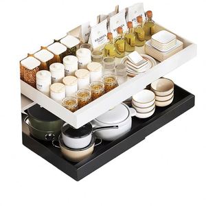 Organizador de Cajones de Cocina Plegable Ecológico, Diseño Moderno, Tipo Vertical, Hecho de Acero al Carbono, Ajustable, para Especias - Product Image 2