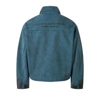 2025 hommes toile veste haute rue Style américain friche court abstrait imprimé manteau support sale teint lavé conception