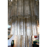Lustre en verre fumé de grande taille, design moderne italien, en fer, pour escalier d'hôtel, D120CM, meilleur prix
