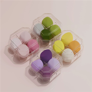 Ensemble de houppettes douces et confortables pour la peau, houppette de maquillage en forme d'œuf, houppette de maquillage en forme de gourde, houppette de maquillage en forme de goutte d'eau chanfreinée - Product Image 4