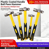 Plastic-coated Handle Ball Peen Hammer, High Carbon Steel Hardware Tool, Construction Ball Hammer for Wall Striking