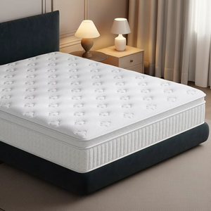 Colchón Híbrido de Látex Euro Top de Lujo, Estilo Hotel 5 Estrellas, Alta Densidad, <span class=keywords><strong>Confort</strong></span> de 5 Zonas, Resortes Ensacados, 12 Pulgadas - Product Image 1