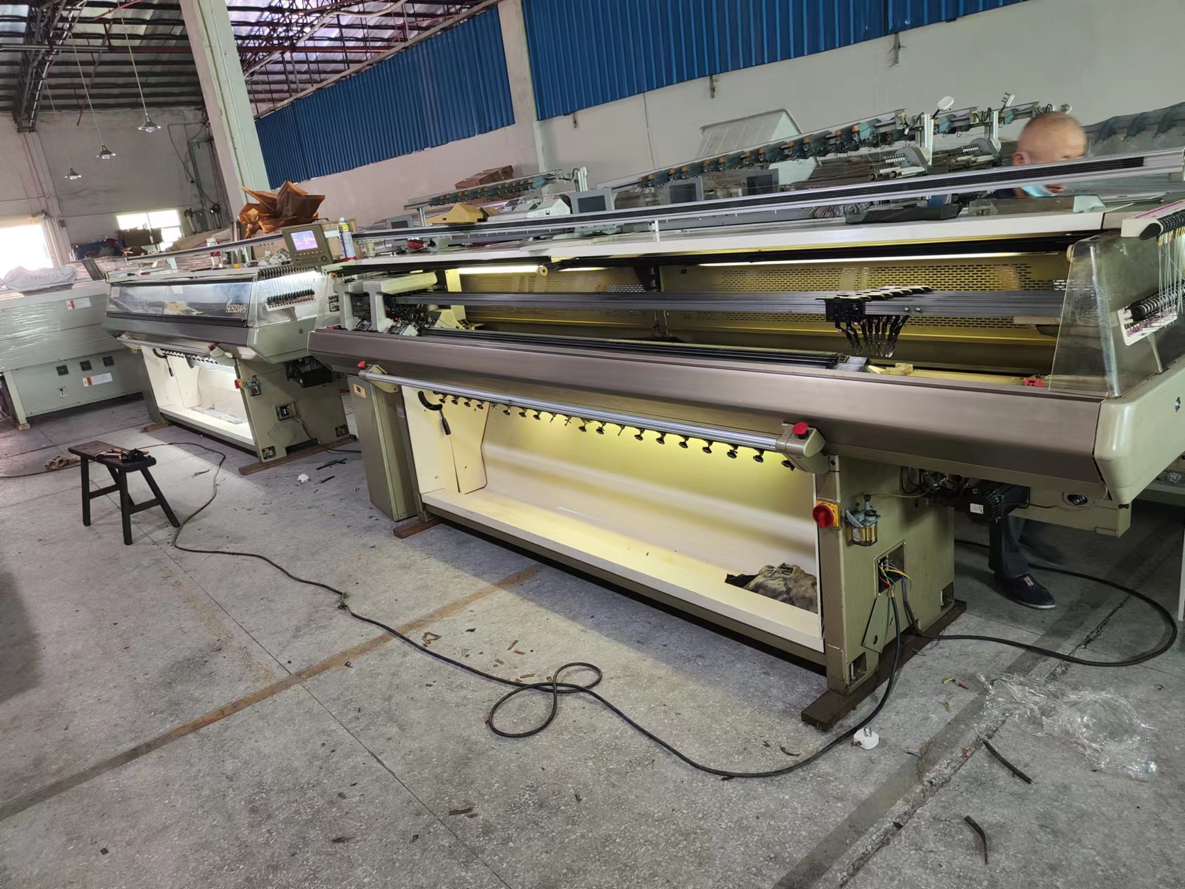 Máquina de tricô Groz Shima Seiki SES234-S 07G, usada, dupla 12-14 GG
