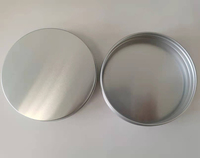 Pot en aluminium avec couvercle à vis, boîte ronde en étain de qualité alimentaire, boîte à sucre, sel, nourriture pour animaux de compagnie