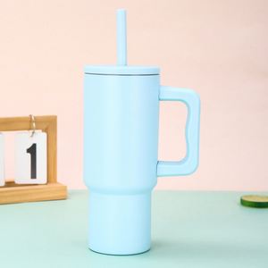 <b>40oz</b> Travel Car H4.0 <b>Handle</b> Mug Vacuum <b>Tumbler</b> Lid Straw Non-Slip Base ODM OEM Custom Logo - Product Image 6