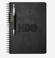Carnet à spirale promotionnel personnalisé avec stylo, combo de feuilles en vrac, vente en gros, cadeau