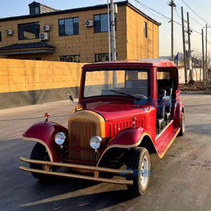 Voiture électrique vintage rouge classique pour huit passagers, vente en gros d'usine, carrosserie durable, application multi-scènes - Product Image 5