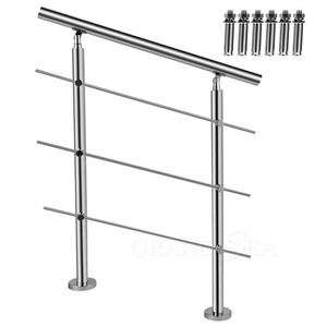 Rampe d'escalier en acier inoxydable à prix abordable pour balcon - Product Image 5