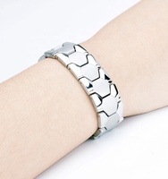 Pulsera de Energía Cuántica Terahertz, Joyería Biomagnética Chapada en Oro de 4000 Gauss, Acero Inoxidable 316L, Venta al Por Mayor