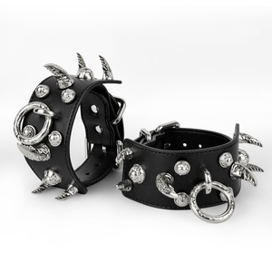Ensemble d'entraînement BDSM SM avec menottes, jeu de domination esclave, mains attachées, sadomasochisme, jouets sexuels amusants pour couples adultes, vente en gros - Product Image 3