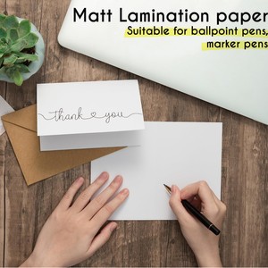 Bán buôn Trắng tối giản thiệp chúc mừng dán cảm ơn bạn gấp lưu ý thẻ Tạ Ơn phước lành thẻ wth phong bì - Product Image 6