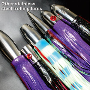 เหยื่อตกปลาแบบลาก หัวกระสุน 13 นิ้ว ความเร็วสูง - น้ำหนักหัว 14 ออนซ์ - เหยื่อตกปลาทูน่าและปลาแมฮี - Product Image 5