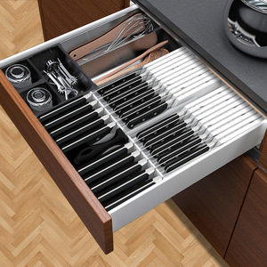 Support magnétique en plastique pour couteaux de cuisine, bloc à couteaux en bois, organisateur de couteaux pour tiroir - Vente en gros - Product Image 1