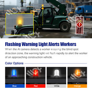 24V Grande Construção Carregador Escavadeira Empilhadeira Pedestre Sistema de Aviso Proximidade AI Câmera Blind Spot <span class=keywords><strong>Car</strong></span> Light Acessórios - Product Image 3