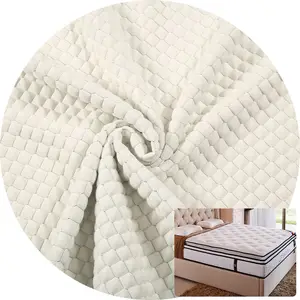 100% Polyester White Knitted Jacquard Mattress Ticking For Pillow And Covers Bamboo Fiber Mattress Cover 3d Air Fabric