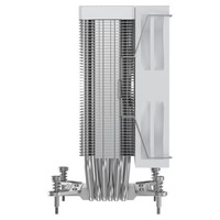 Dissipateur thermique COOLLEO A61 blanc avec 6 caloducs, LED ARGB et ventilateur PWM 4 broches de 120 mm à roulement fluide pour le refroidissement de boîtier d'ordinateur