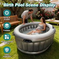 Piscine de naissance gonflable personnalisée OEM/ODM pour femmes enceintes - Eau TPU blanche de haute qualité, utilisation à domicile par une sage-femme, hypnobirthing