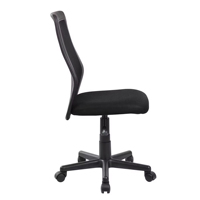 Fauteuil de bureau ergonomique pivotant noir en maille intégrale, confortable et élégant, avec accoudoirs inclinables, design moderne, vente en gros