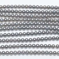 Collier de perles d'eau douce naturelles semi-traitées et teintes de 5 mm de diamètre, qualité supérieure, grade A, pour la décoration des ongles