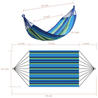 Hamac de camping pliable portable en nylon léger pour deux personnes, pour l'extérieur et l'intérieur, pour la cour et le porche