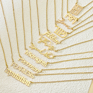 <span class=keywords><strong>Taylor</strong></span> <span class=keywords><strong>Album</strong></span> Carta en inglés Fan Merchandise Collar con colgante de acero inoxidable conmemorativo de una pieza Dropshipping al por mayor - Product Image 4
