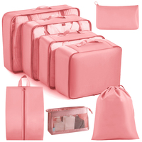 Ensemble de cubes de rangement en tissu Oxford avec logo personnalisable, fermeture à glissière, différentes couleurs, organisateur de voyage unisexe
