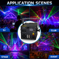 Laser d'animation RGB 5W 6W amélioré avec application sans fil ILDA DMX512, 255 motifs, 15Kpps pour DJ, club, scène, fête