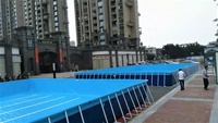 Fête de l'eau d'été de piscine de jambe en acier de piscine d'eau gonflable de qualité marchande pour des enfants et des adultes pour extérieur