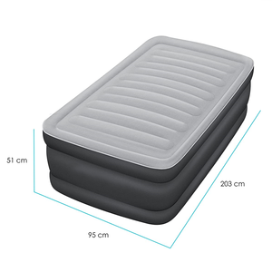 Camping Air Bed Self Inflating Single Person Inflatable Mattress With Built In Electric Pump