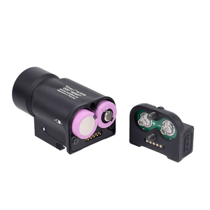 Lampe torche stroboscopique à haute luminosité compatible vision nocturne, sortie réglable, fixation 20 mm, noir/brun, accessoire de chasse en extérieur - Product Image 3