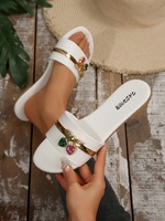 Nouvelles sandales décontractées pour femmes, design 2026, tendance mode, été, semelle intermédiaire en caoutchouc, imprimé floral, chaussures à enfiler