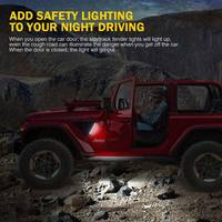 Soldes Exceptionnelles : Éclairage de Courtoisie LED Avancé pour Aile, Style OEM Premium, 36W 3600LM, pour Wrangler JL et Gladiator JT