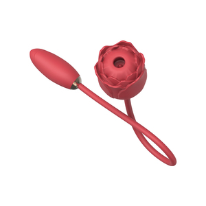 Vibrador de Succión con Forma de Rosa para Mujeres, Doble Cabezal, Estimulador de Clítoris y Huevo Vibrador, Juguete Sexual Femenino para Estimulación del Punto G - Product Image 2