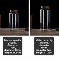 Distributeur de boissons en verre grande capacité avec couvercle en bambou et robinet en acier inoxydable pour la maison, idéal pour le thé aux fruits, le café infusé à froid, les jus et le vin