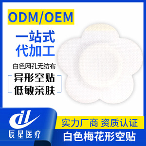 Parche hueco con forma de flor de ciruelo Morning Star para pasta Sanfu, tela no tejida con calentamiento 3D - Product Image 4
