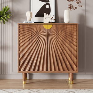 Meuble d'entrée en <span class=keywords><strong>bois</strong></span> de style moderne avec un design sculpté créatif et artistique, servant de meuble de rangement dans le salon - Product Image 5