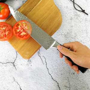 IOKO japonés Damasco láser patrón Santoku cuchillo Chef rebanador cuchillo de cocina Pakka mango de madera para Sushi bistec Material de <span class=keywords><strong>Metal</strong></span> - Product Image 3